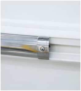 Bino-X: install rub rail - A joint cap is required in between each 3 meter bar